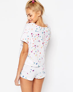 BRIDAL Confetti Queen Tee & Short Pyjama set